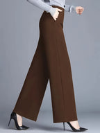 Claudia | High-Waisted Wide-Leg Pants – styled view