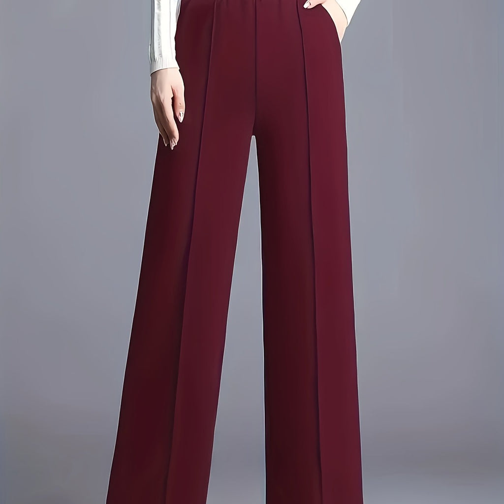 Claudia | High-Waisted Wide-Leg Pants – front view