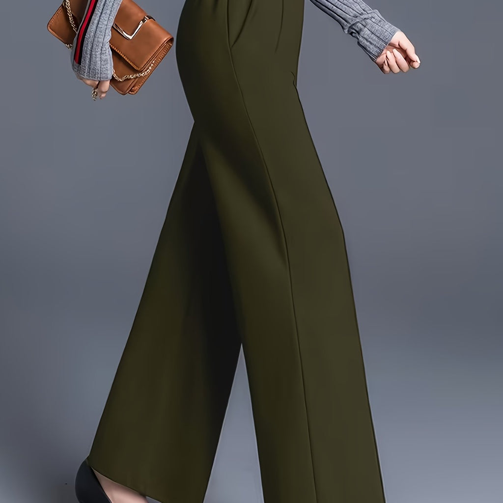 Claudia | High-Waisted Wide-Leg Pants – detail view