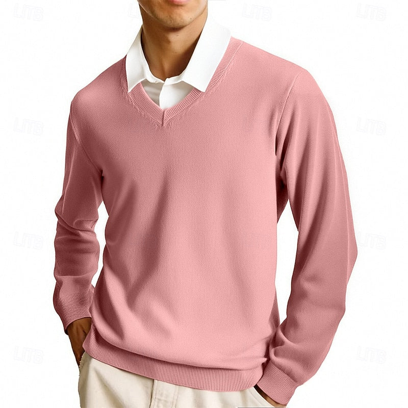 Clayton | Classic V-Neck Sweater – front view