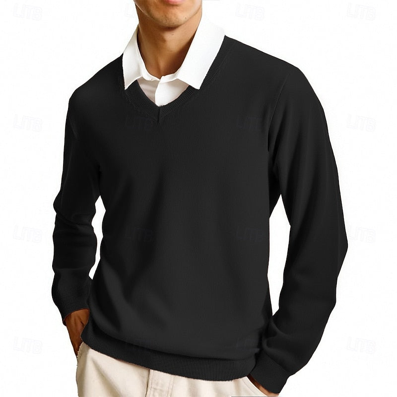 Clayton | Classic V-Neck Sweater – front view