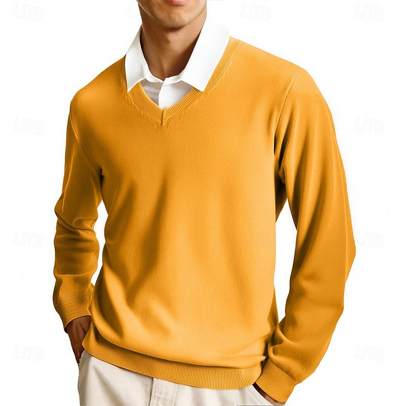 Clayton | Classic V-Neck Sweater – front view