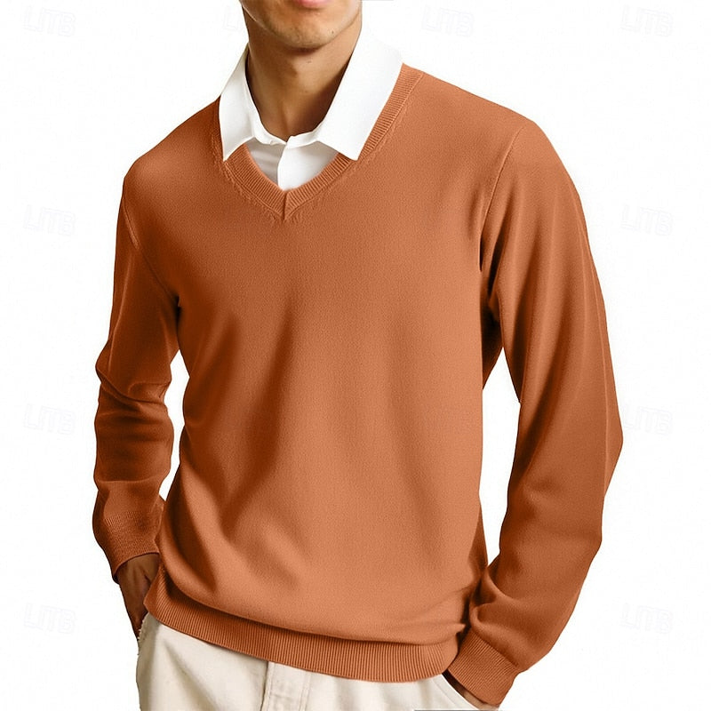 Clayton | Classic V-Neck Sweater – front view