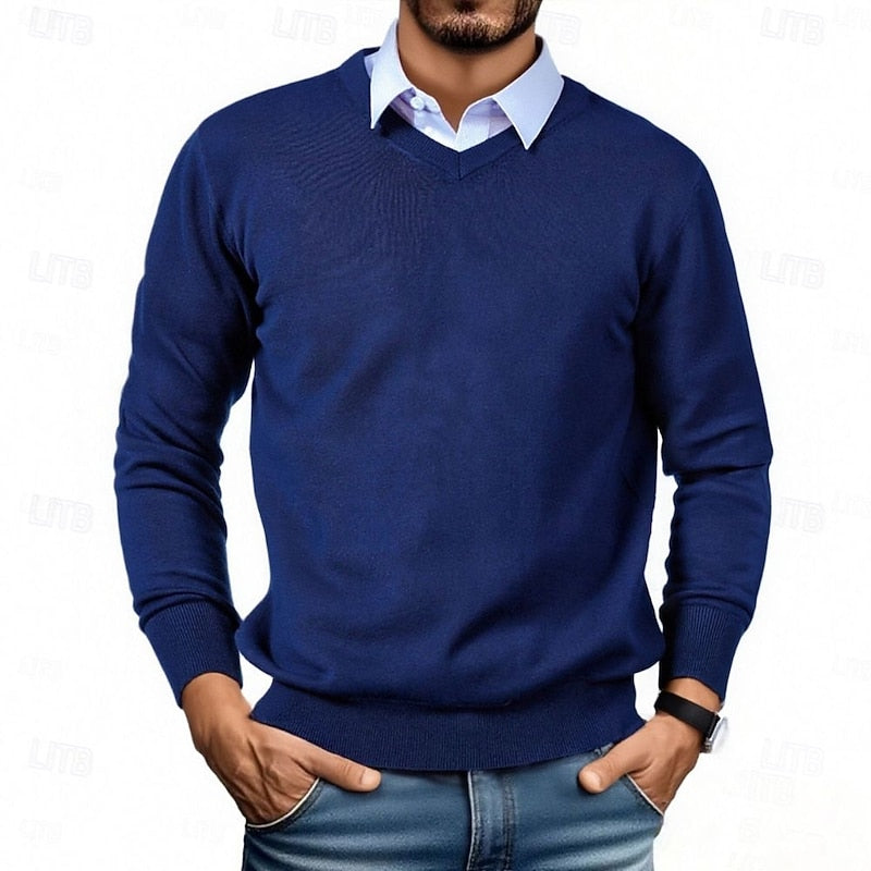 Clifford | Refined V-Neck Sweater – front view