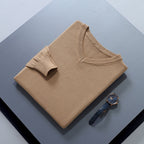 Clifford | Refined V-Neck Sweater – styled view