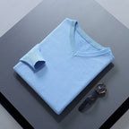 Clifford | Refined V-Neck Sweater – styled view