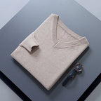 Clifford | Refined V-Neck Sweater – styled view