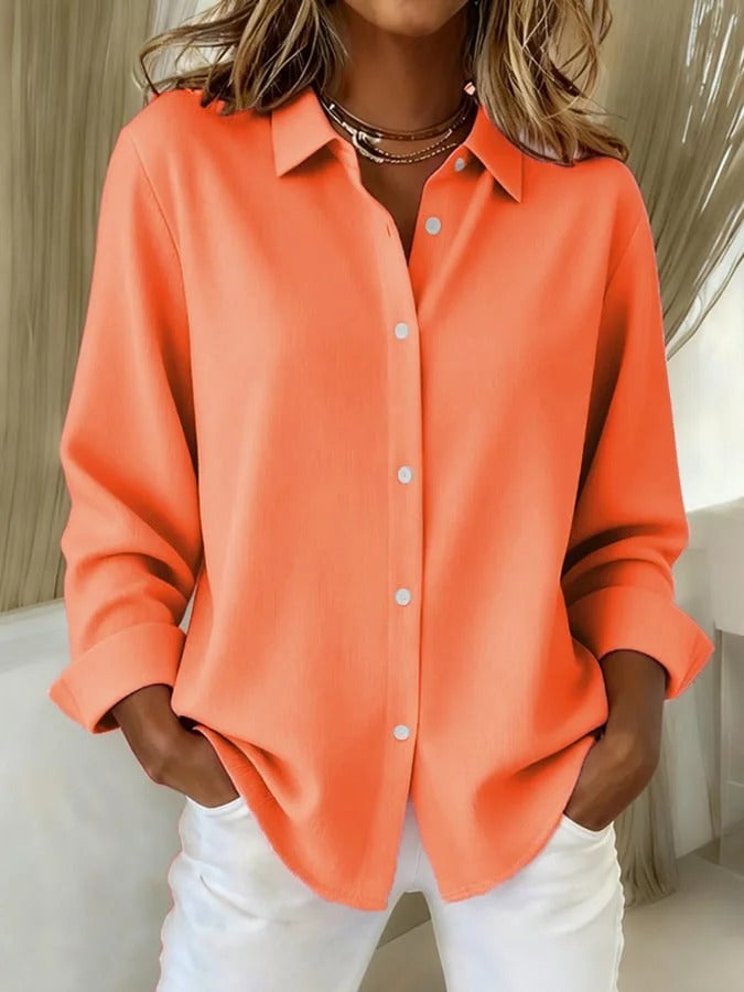 Connie Elegant Flowing Blouse by Vera Noir – styled view