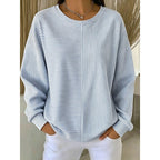 Corinna Panelled Stripe Oversized Sweatshirt – detail view