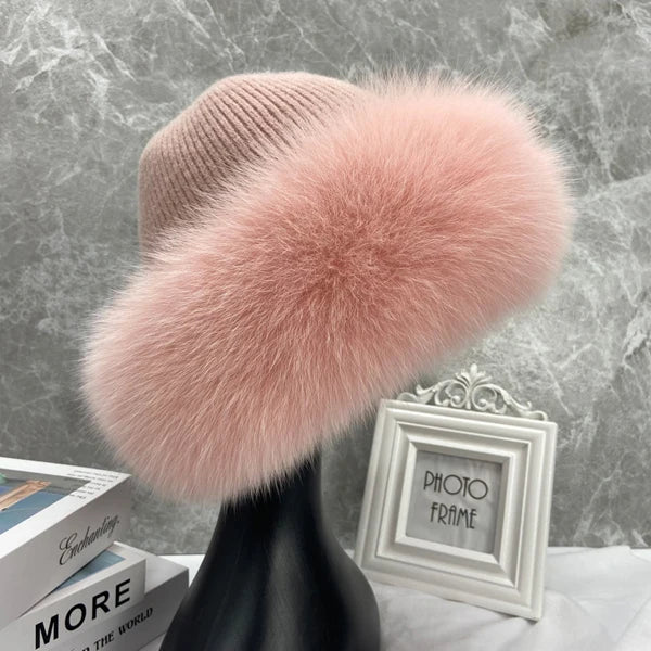 Cosima elegant faux fur hat, front view