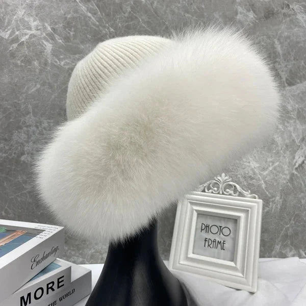 Cosima elegant faux fur hat, back view