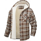 Curtis | Hooded Check Overshirt – front view