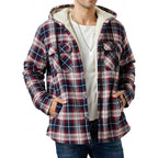 Curtis | Hooded Check Overshirt – styled view