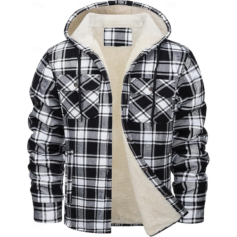 Curtis | Hooded Check Overshirt – front view