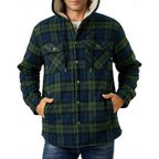 Curtis | Hooded Check Overshirt – styled view