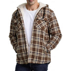 Curtis | Hooded Check Overshirt – styled view