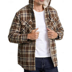Curtis | Hooded Check Overshirt – styled view