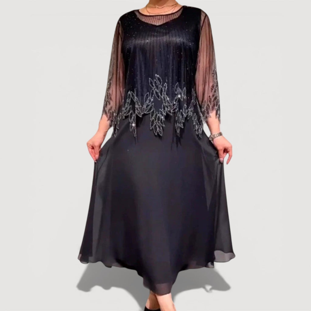 Cyralia Flowing Evening Midi Dress – side view