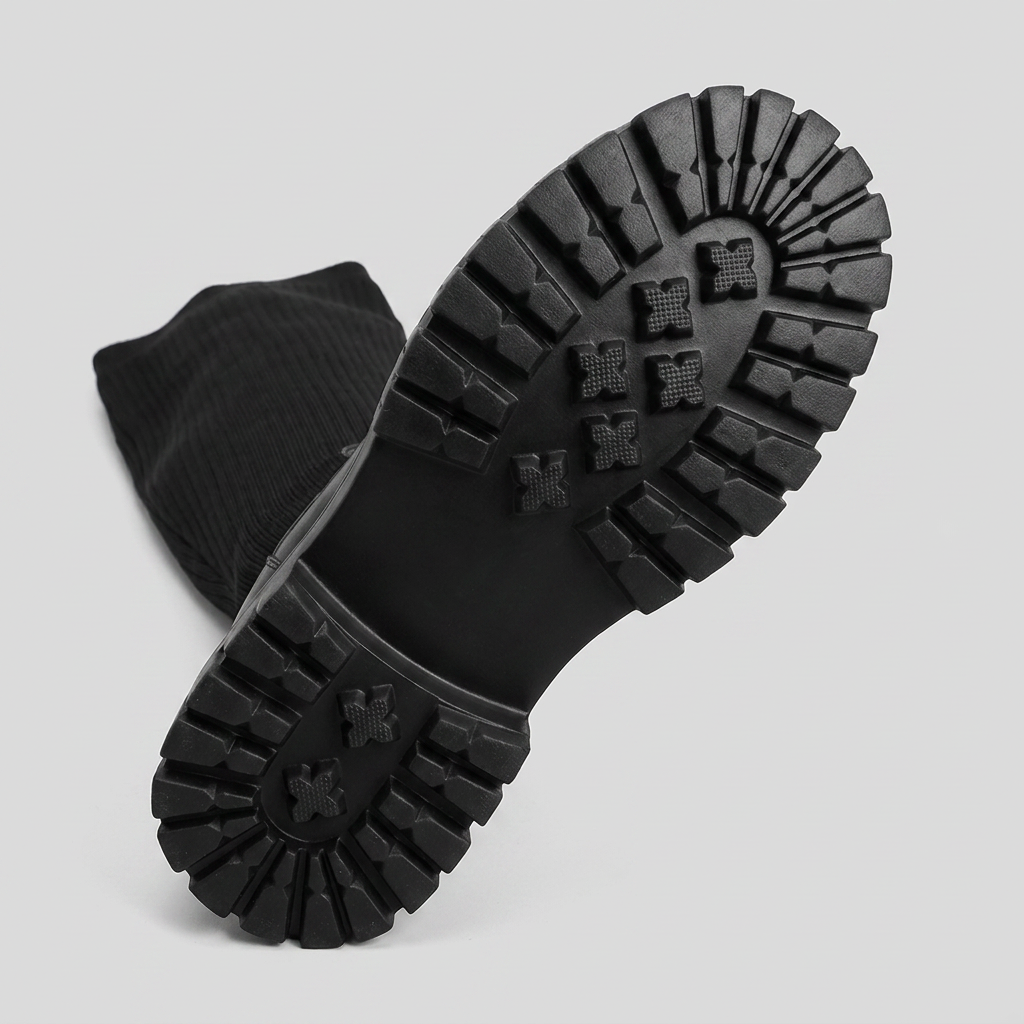 Dagny | Ribbed Knit Over-The-Knee Boots – sole view