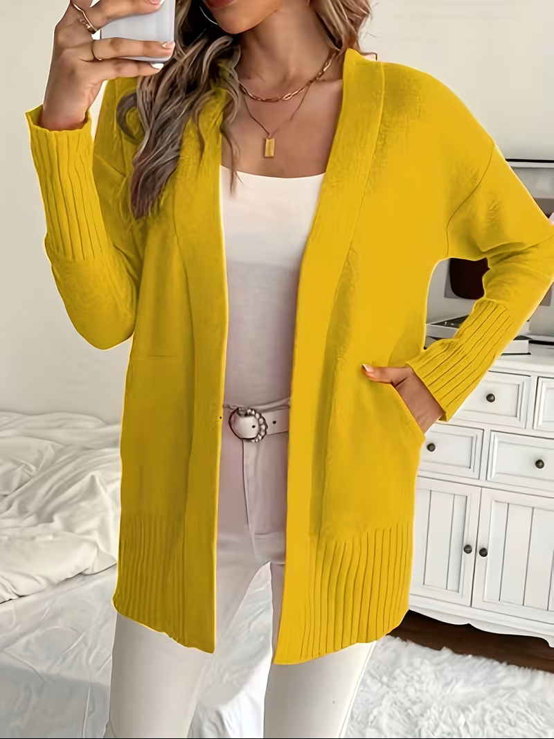 Deanna | Relaxed Open-Front Cardigan – front view