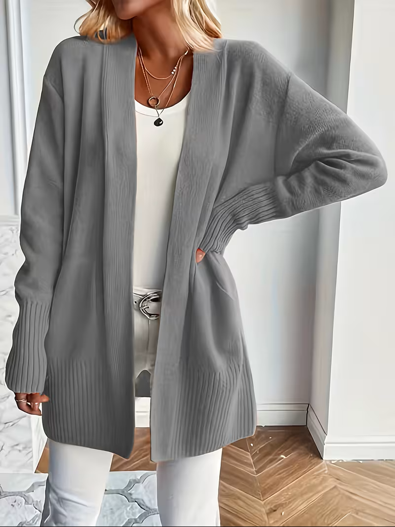 Deanna | Relaxed Open-Front Cardigan – front view