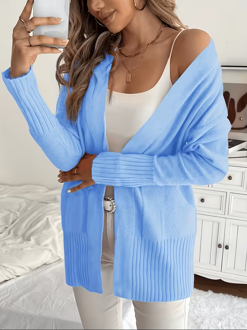 Deanna | Relaxed Open-Front Cardigan – front view