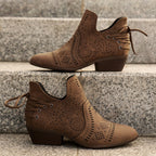 Delaina | Cutout Detail Ankle Boots – side view