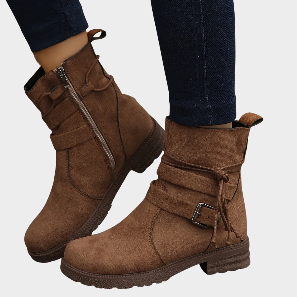 Docota Low Heel Ankle Boots – front view