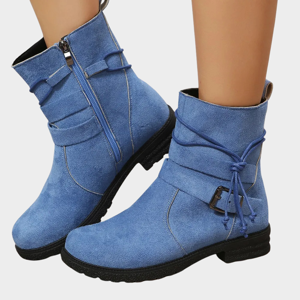 Docota Low Heel Ankle Boots – styled view