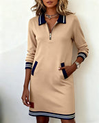 Dorellia long sleeve zip dress, lifestyle view