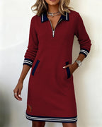 Dorellia long sleeve zip dress, additional styled view
