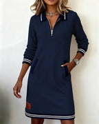 Dorellia long sleeve zip dress, additional lifestyle view