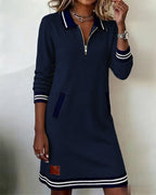 Dorellia long sleeve zip dress, styled view