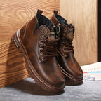 Duncan | Fleece-Lined High-Top Boots – styled view