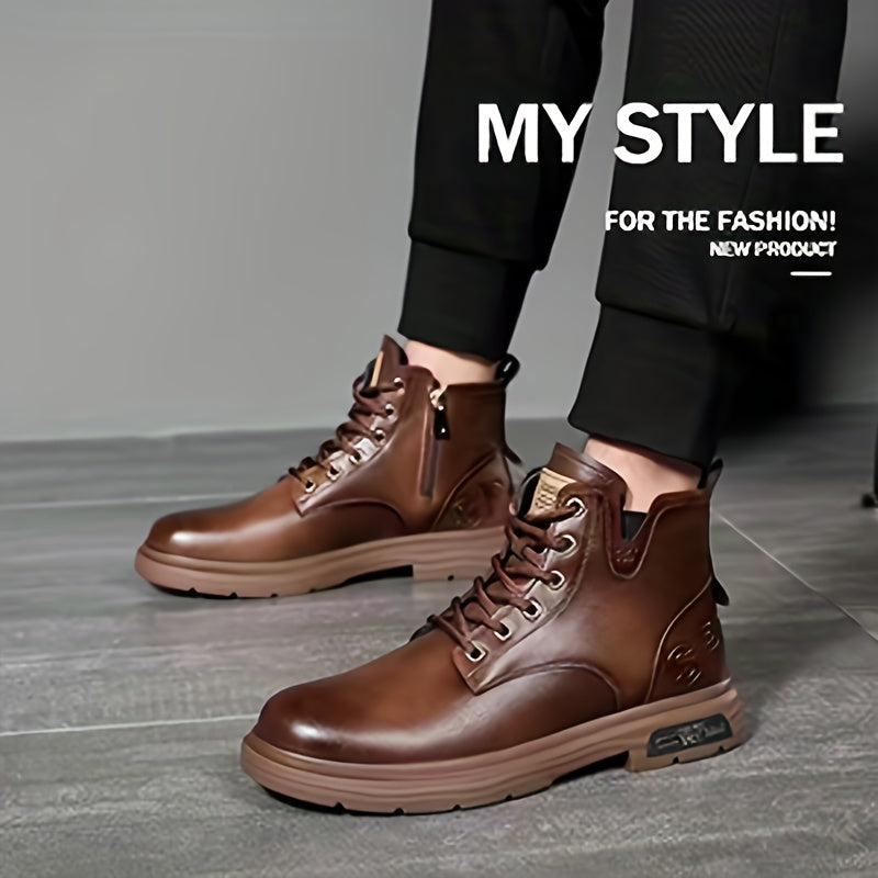 Duncan | Fleece-Lined High-Top Boots – styled view