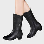 Dunya Zip-Up Ankle Boots – back view