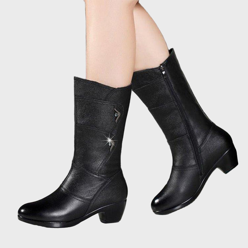 Dunya Zip-Up Ankle Boots – back view
