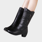 Dunya Zip-Up Ankle Boots – detail view