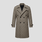 Dylan houndstooth trench coat, back view