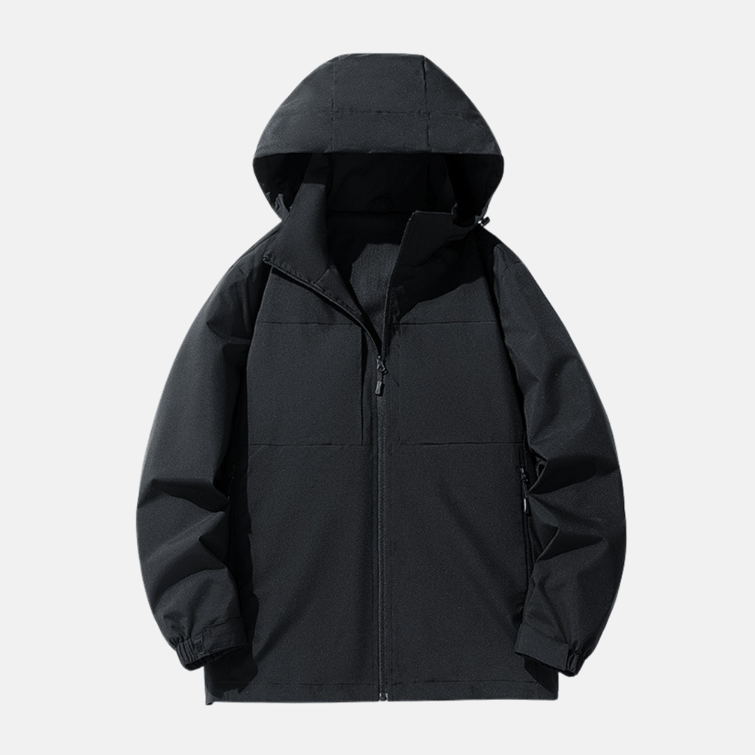 Easton Men's Relaxed Hooded Weather-Resistant Jacket by Vera Noir – front view