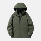 Easton Men's Relaxed Hooded Weather-Resistant Jacket by Vera Noir – back view