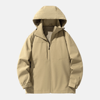 Easton Men's Relaxed Hooded Weather-Resistant Jacket by Vera Noir – detail view