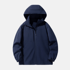 Easton Men's Relaxed Hooded Weather-Resistant Jacket by Vera Noir – styled view