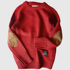 Edmund | Classic Elbow-Patch Sweater – front view