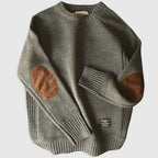 Edmund | Classic Elbow-Patch Sweater – front view