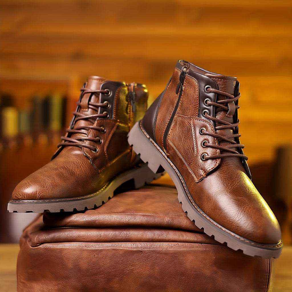 Edwin | Rugged Lace-Up Ankle Boots – side view
