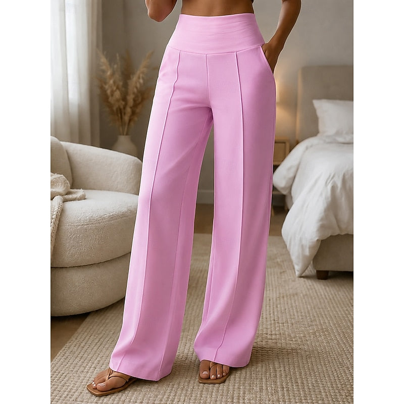 Elisette | Tailored Wide-Leg Pants – front view