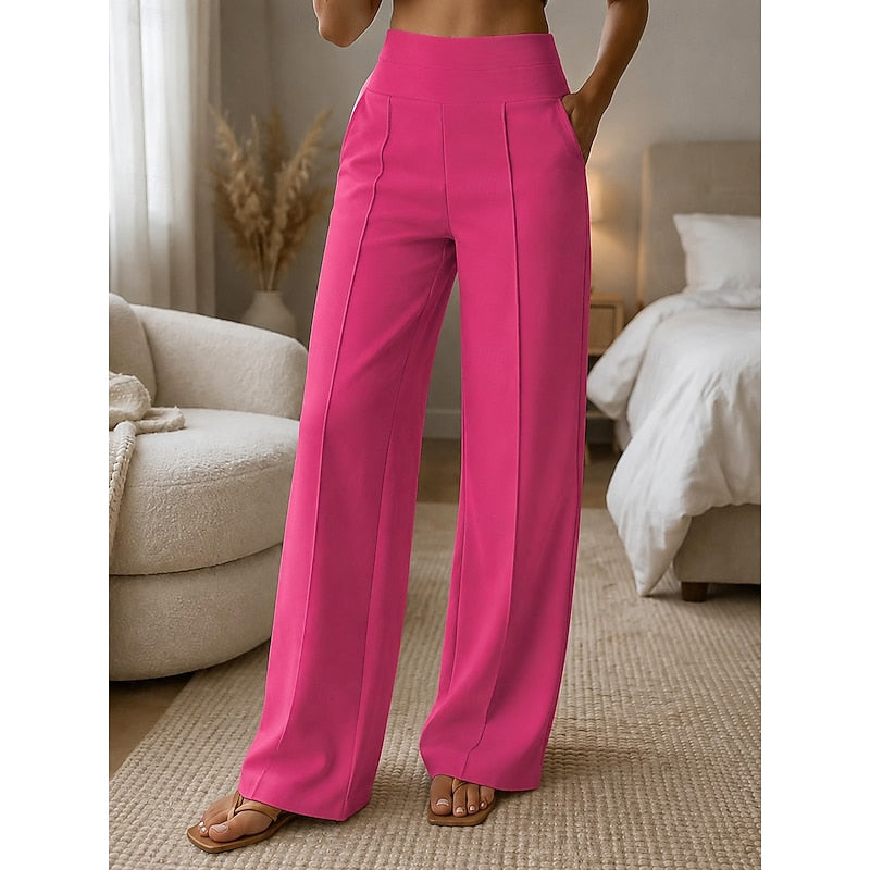 Elisette | Tailored Wide-Leg Pants – front view
