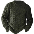 Elliston | Cable Knit Crew Neck Sweater – styled view