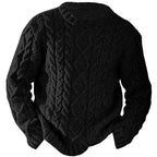 Elliston | Cable Knit Crew Neck Sweater – styled view